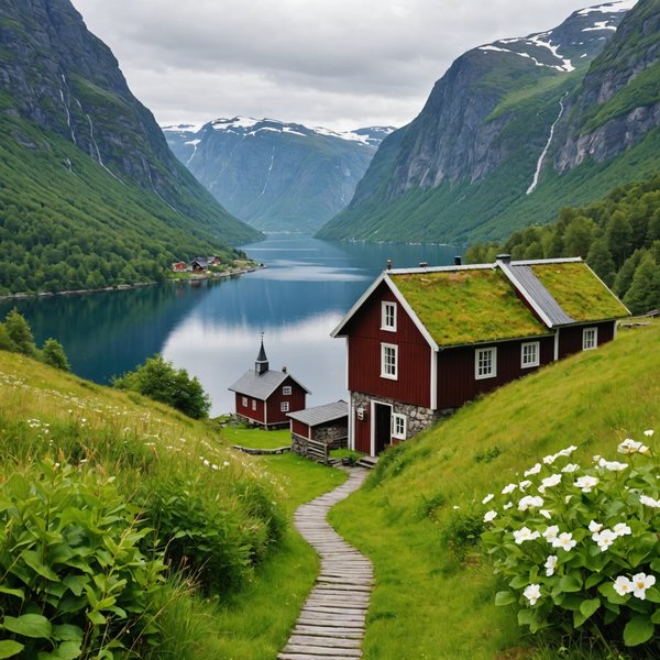 Peut-on trouver une maison de vacances en Norvège avec des ateliers de tissage traditionnel et des randonnées dans les fjords?